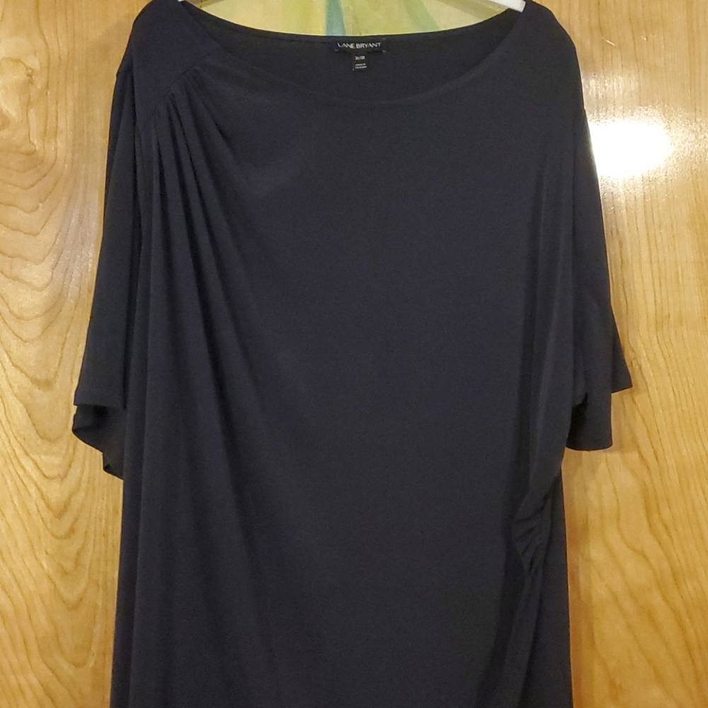 Lane Bryant jersey knit top w/ ruching